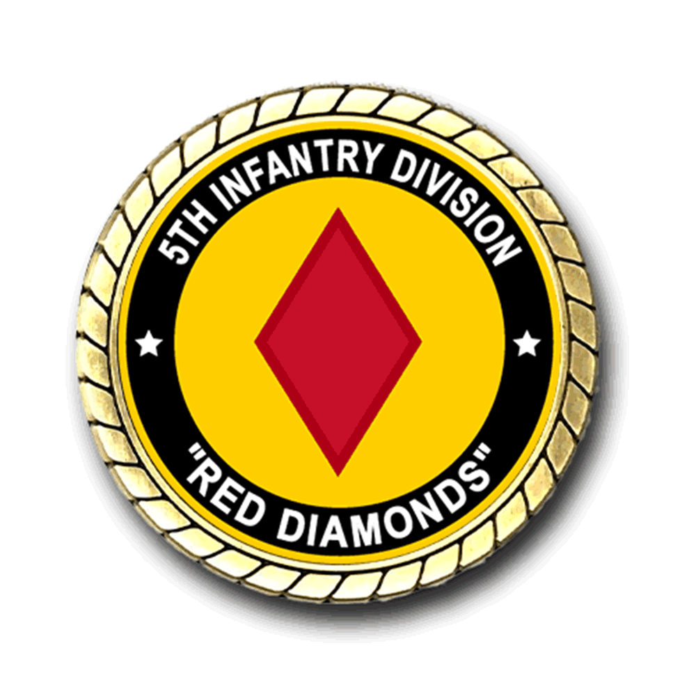5th Infantry Division "Red Diamonds" Cold War Service Challenge Coin