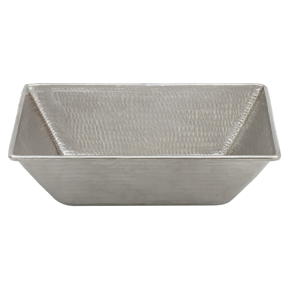 Premier Copper Products 17.25" x 13.25" Rectangle Vessel - Above Counter Copper and Nickel Bathroom Sink, 17 Gauge, VREC17WEN