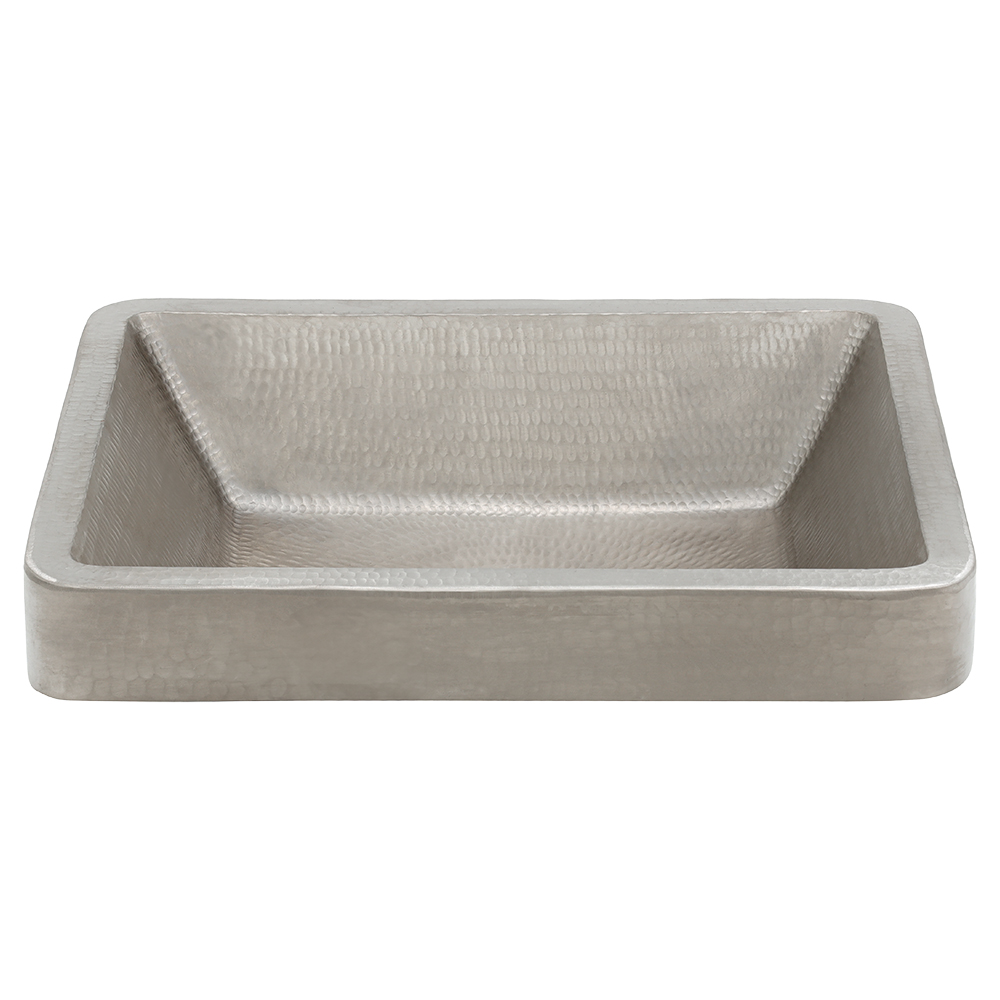 Premier Copper Products 19" Rectangle Copper Bathroom Sink, Nickel, VREC19SKEN