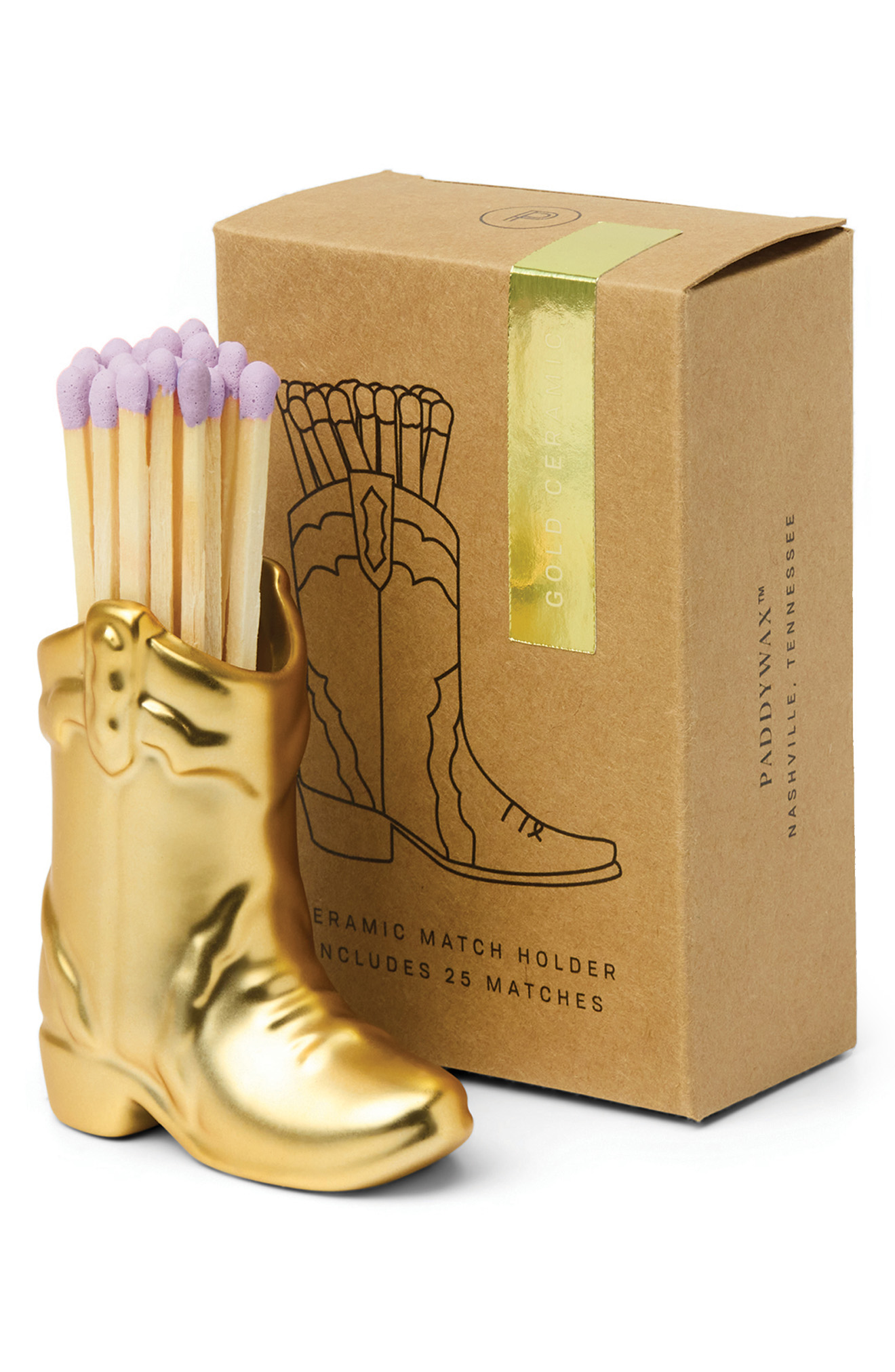 Paddywax Cowboy Boot Match Holder