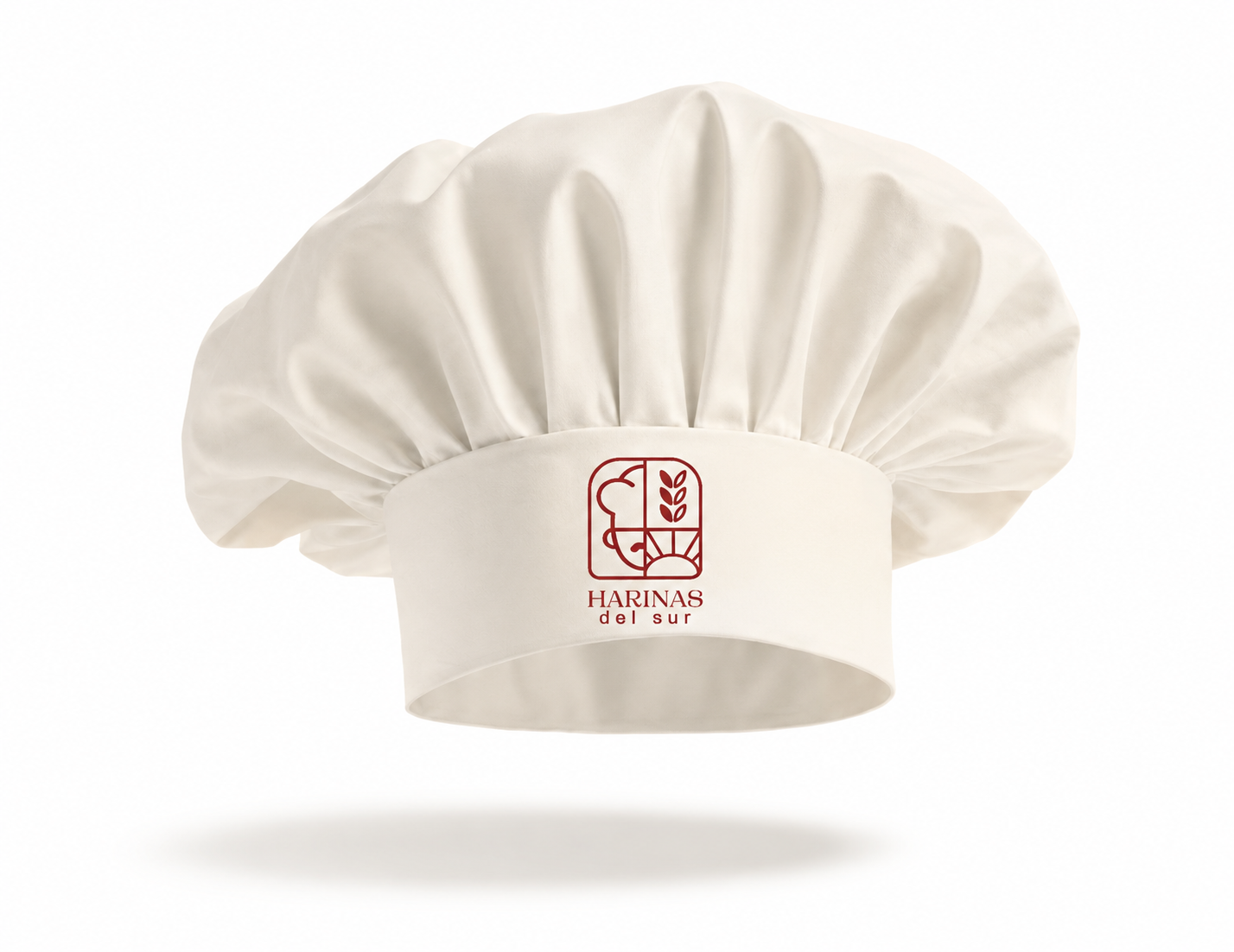 Mockup branding Harina del Sur en gorro