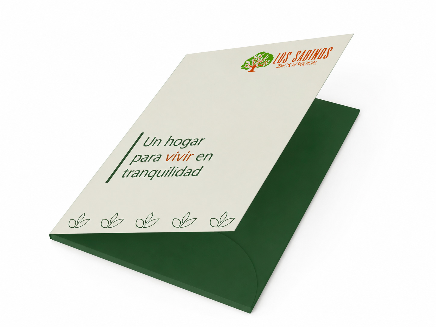 Mockup branding Los Sabinos en carpeta