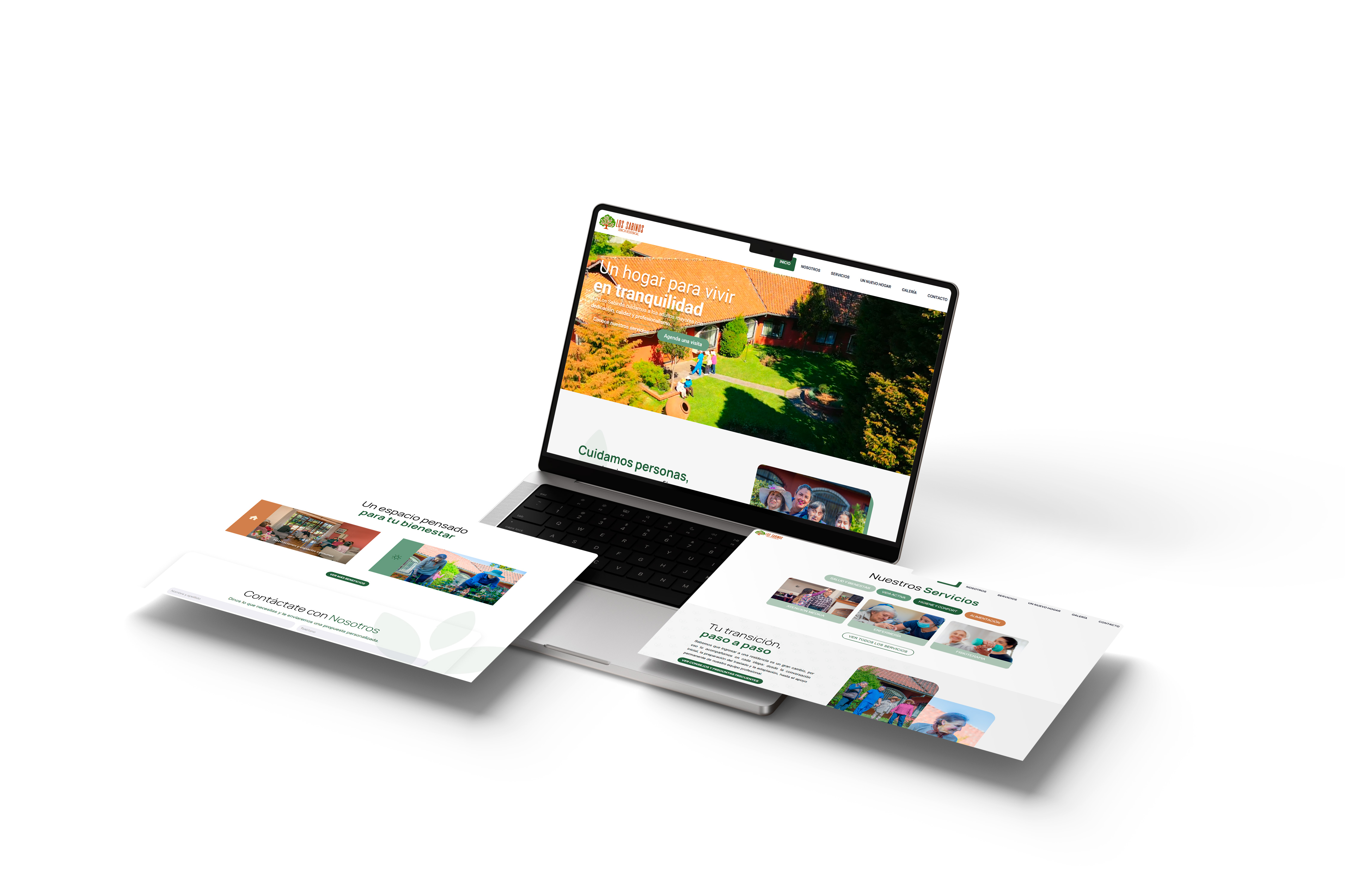 Mockup branding Los Sabinos en web
