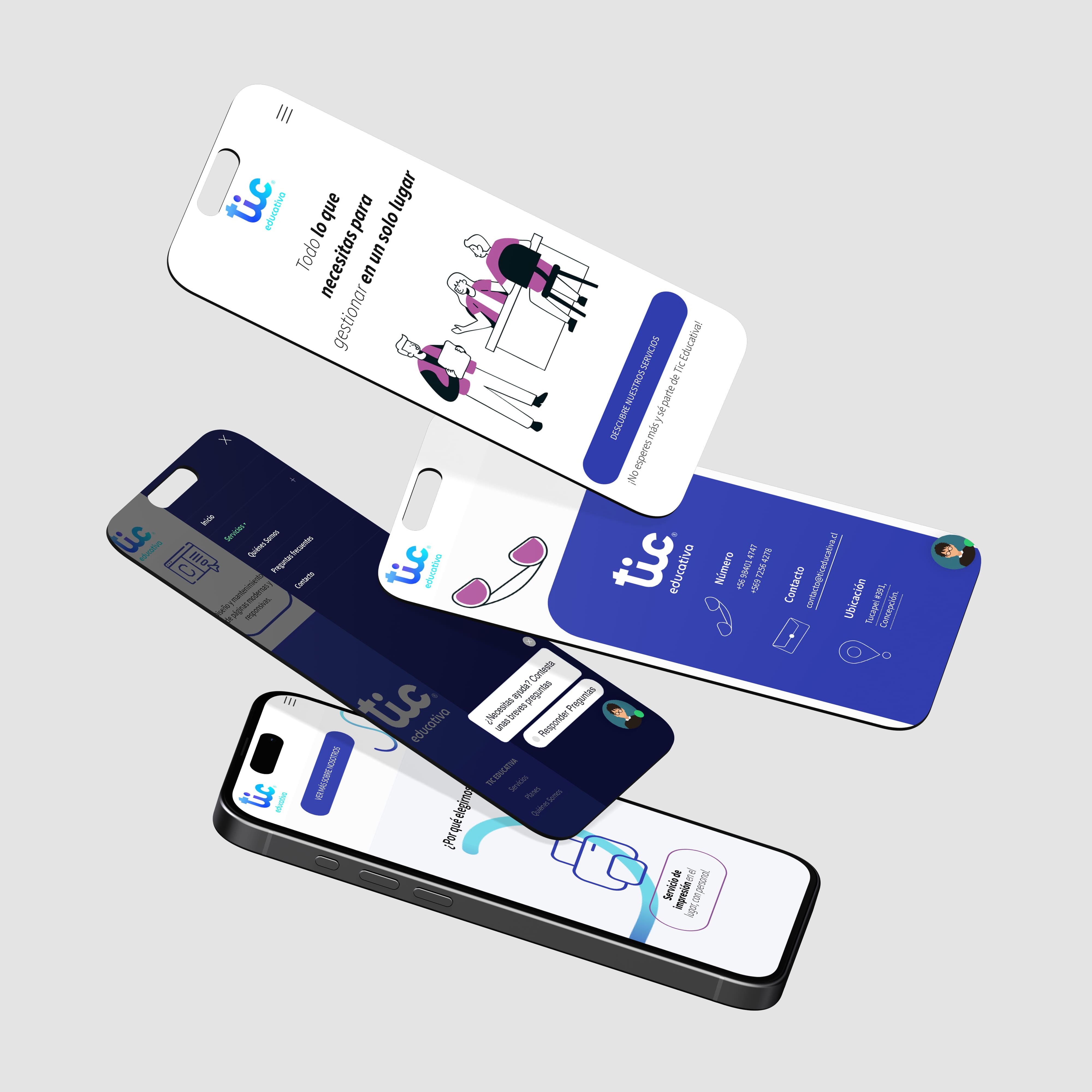 Mockup branding TIC en teléfono