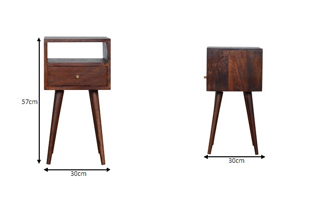 Size chart for Mini Cherry Bedside Table