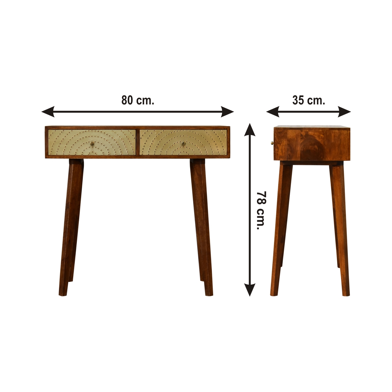 Size chart for Nile Console Table