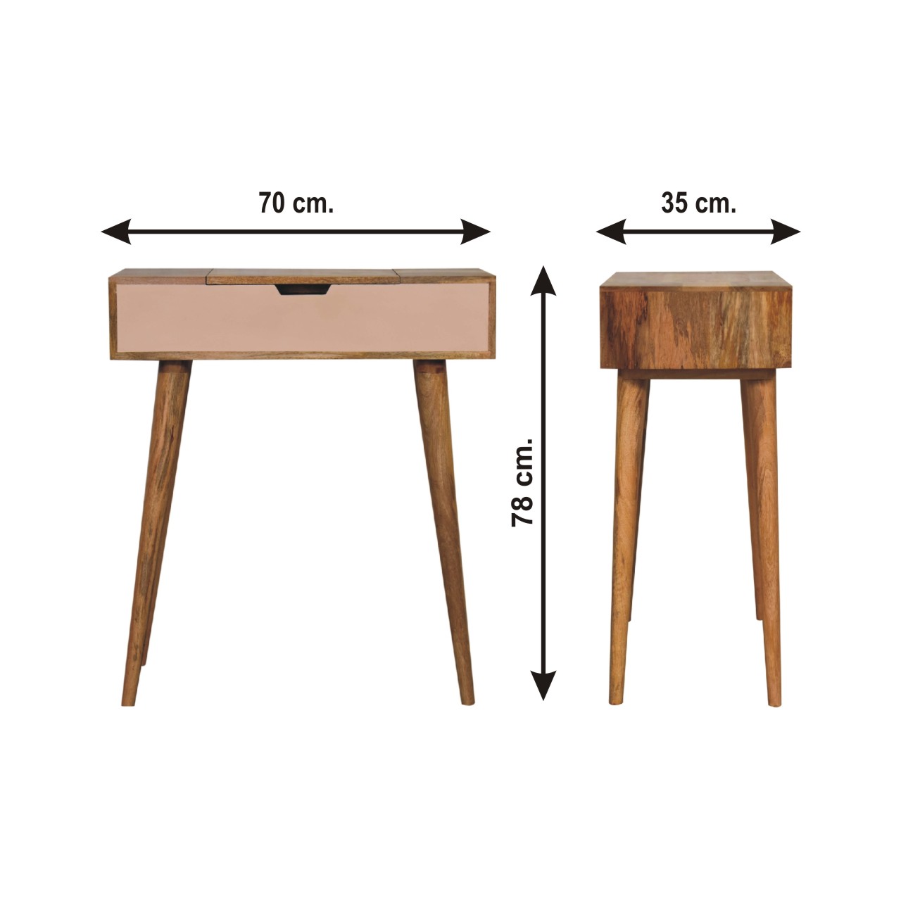Size chart for Mini Pink Dressing Table