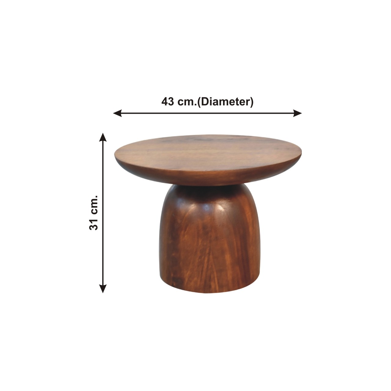 Size chart for Little Chestnut Side Table Chest of Drawers