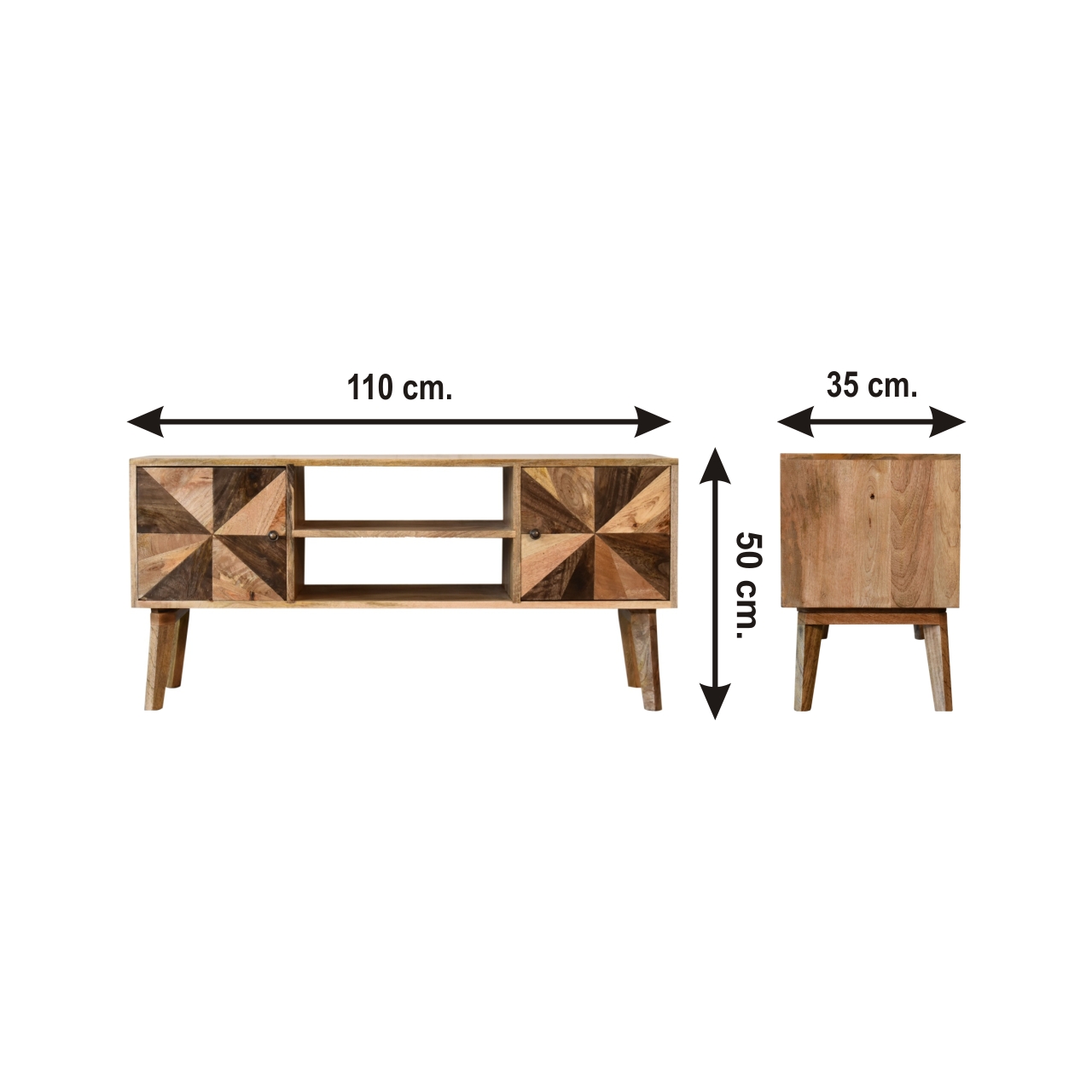 Size chart for Safi Media Unit
