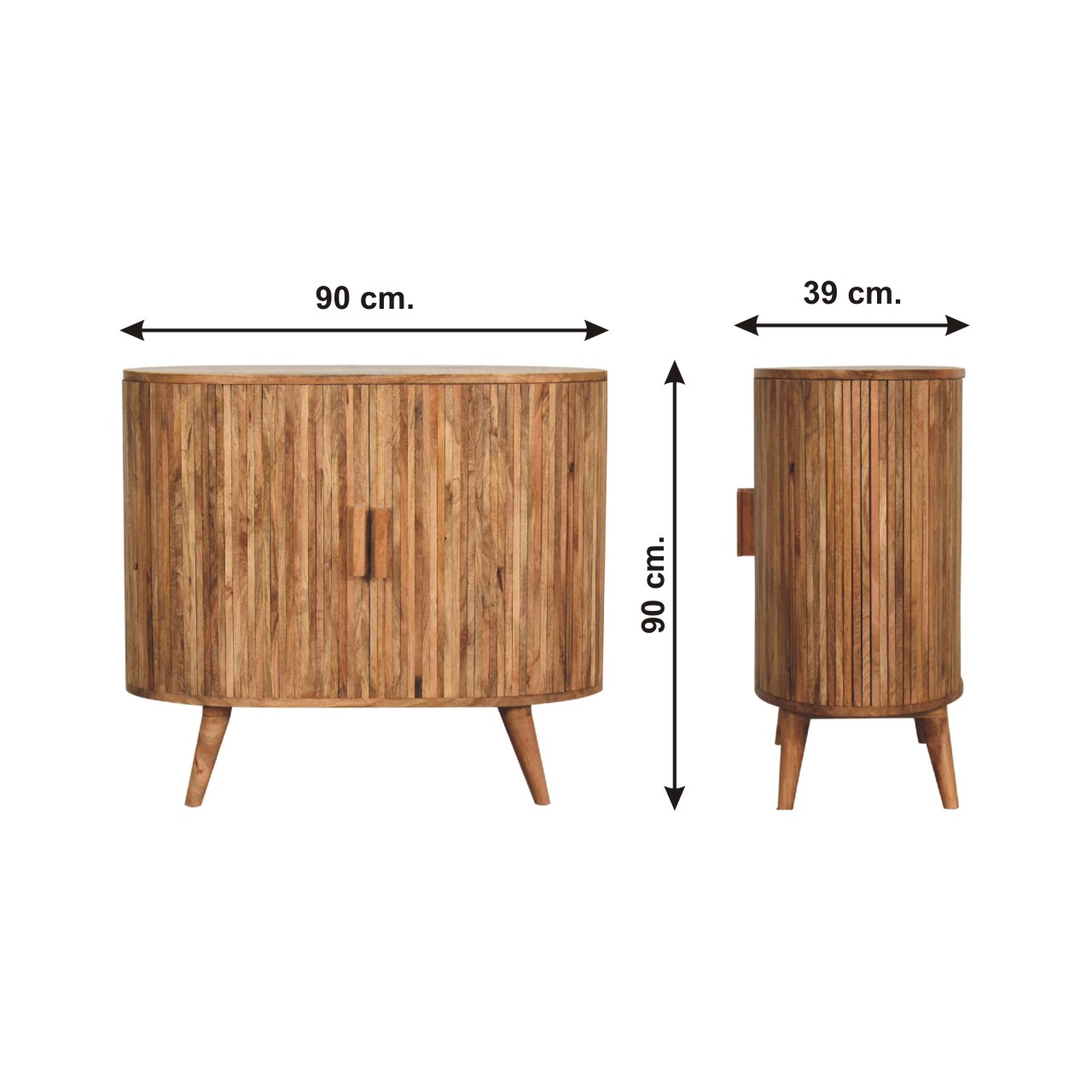 Size chart for Stripe Cabinet with Storage Chest of Drawers | Hidden Storage