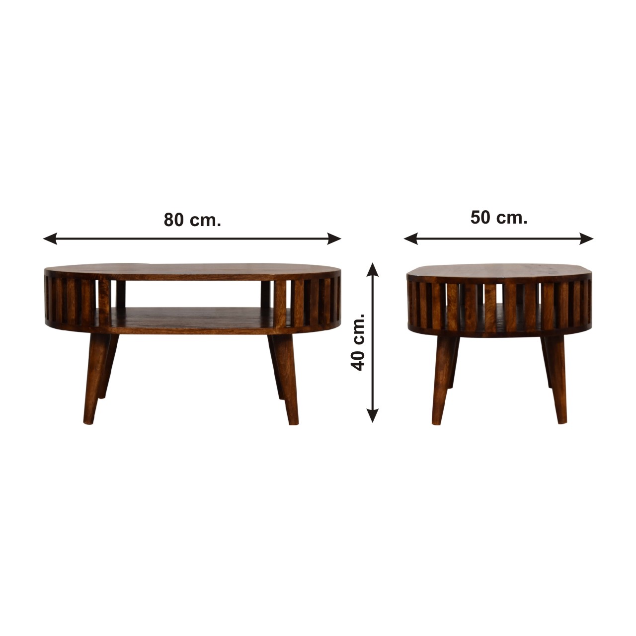 Size chart for Ariella Chestnut Coffee Table