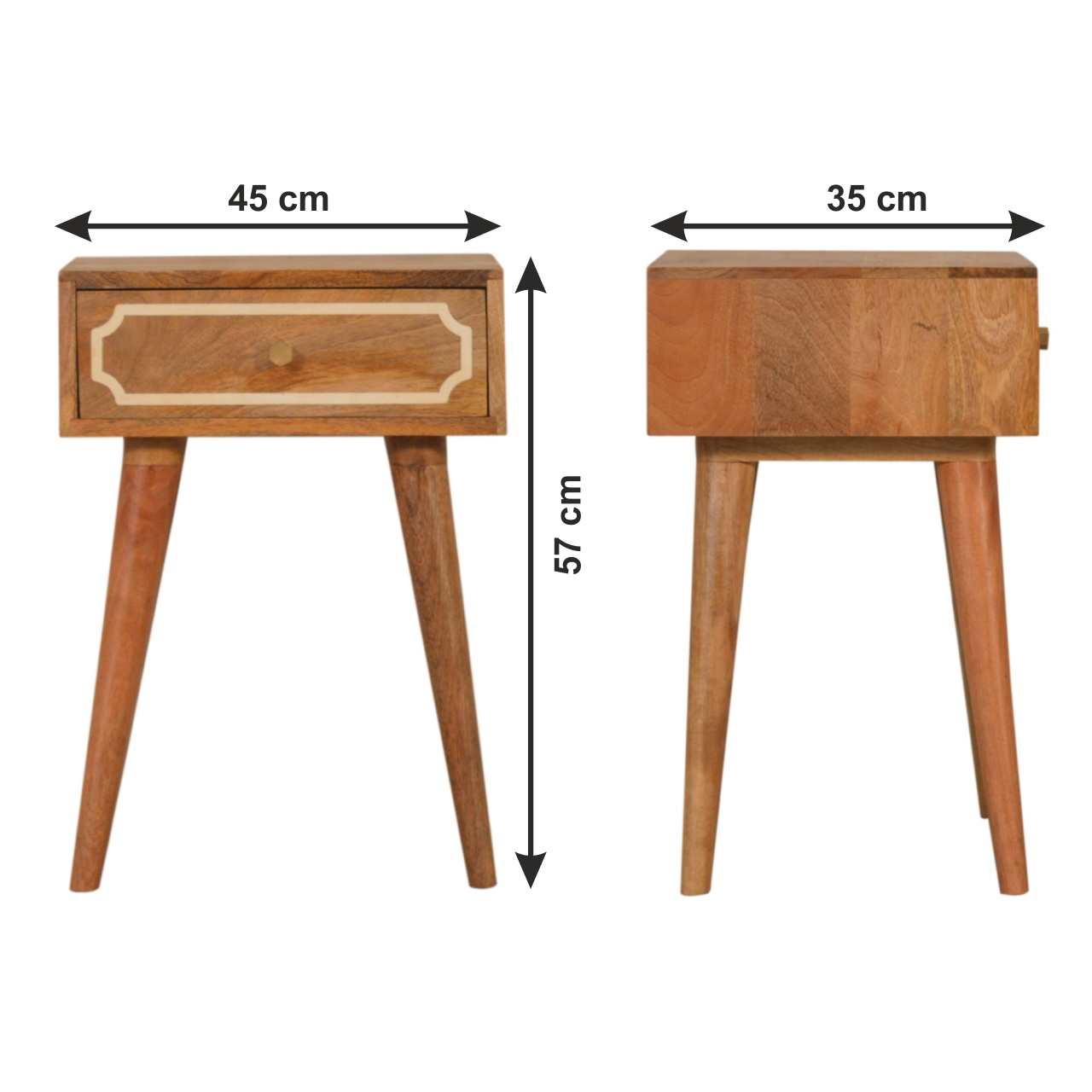 Size chart for Nepal Bedside Table