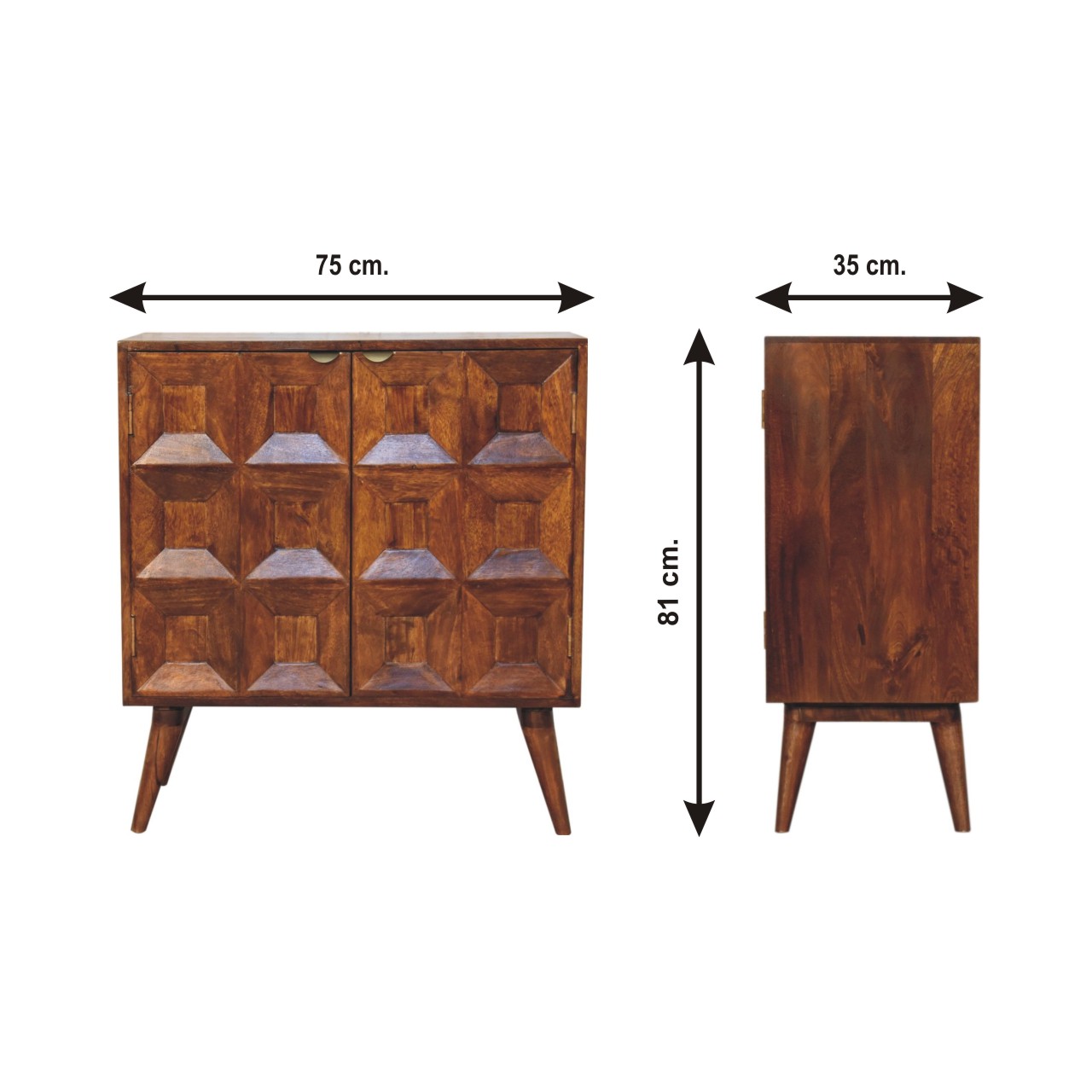 Size chart for Quad Cabinet