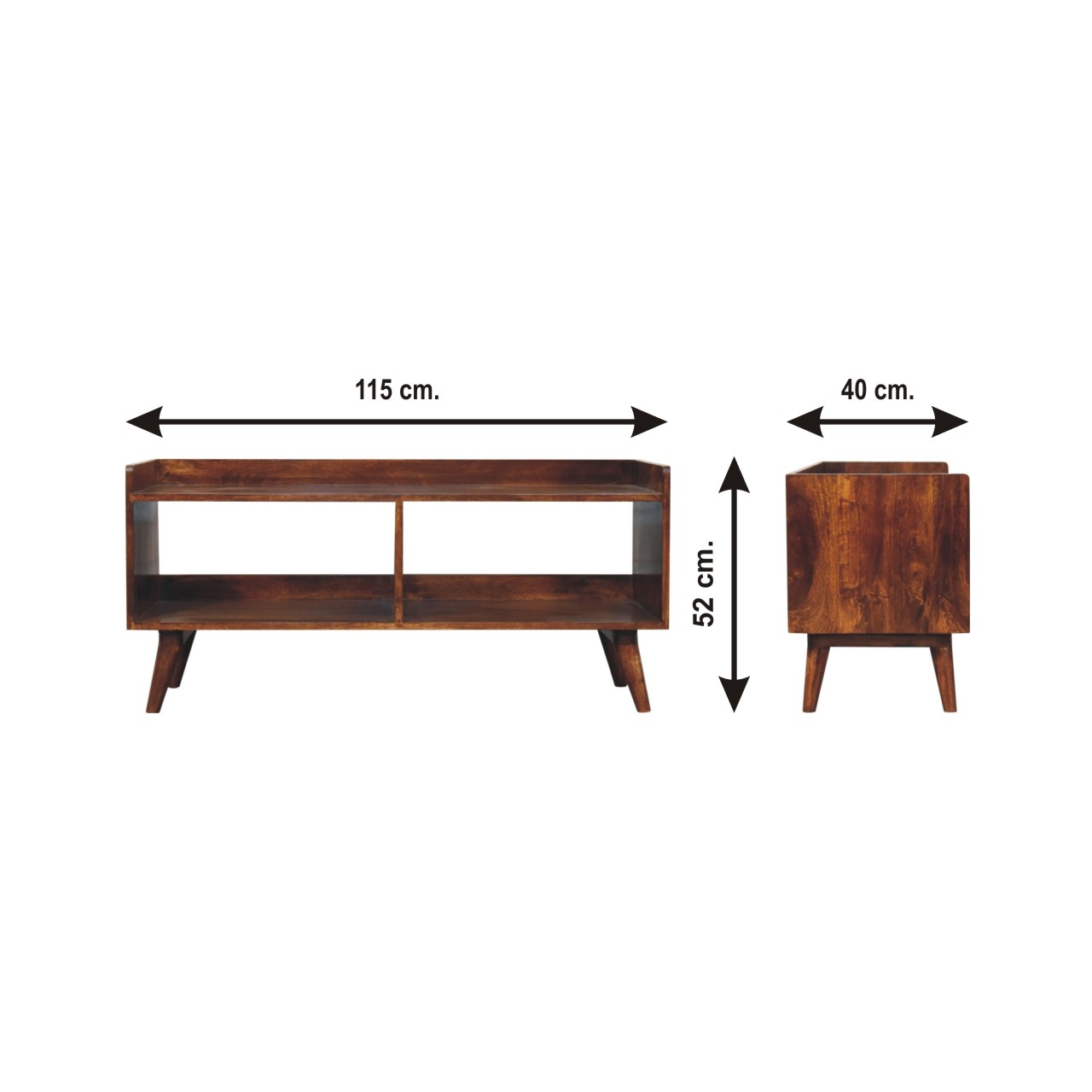 Size chart for Open-top Chestnut Media Unit