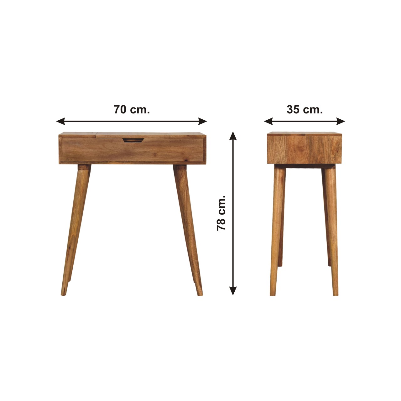 Size chart for Mini Oak-ish Dressing Table
