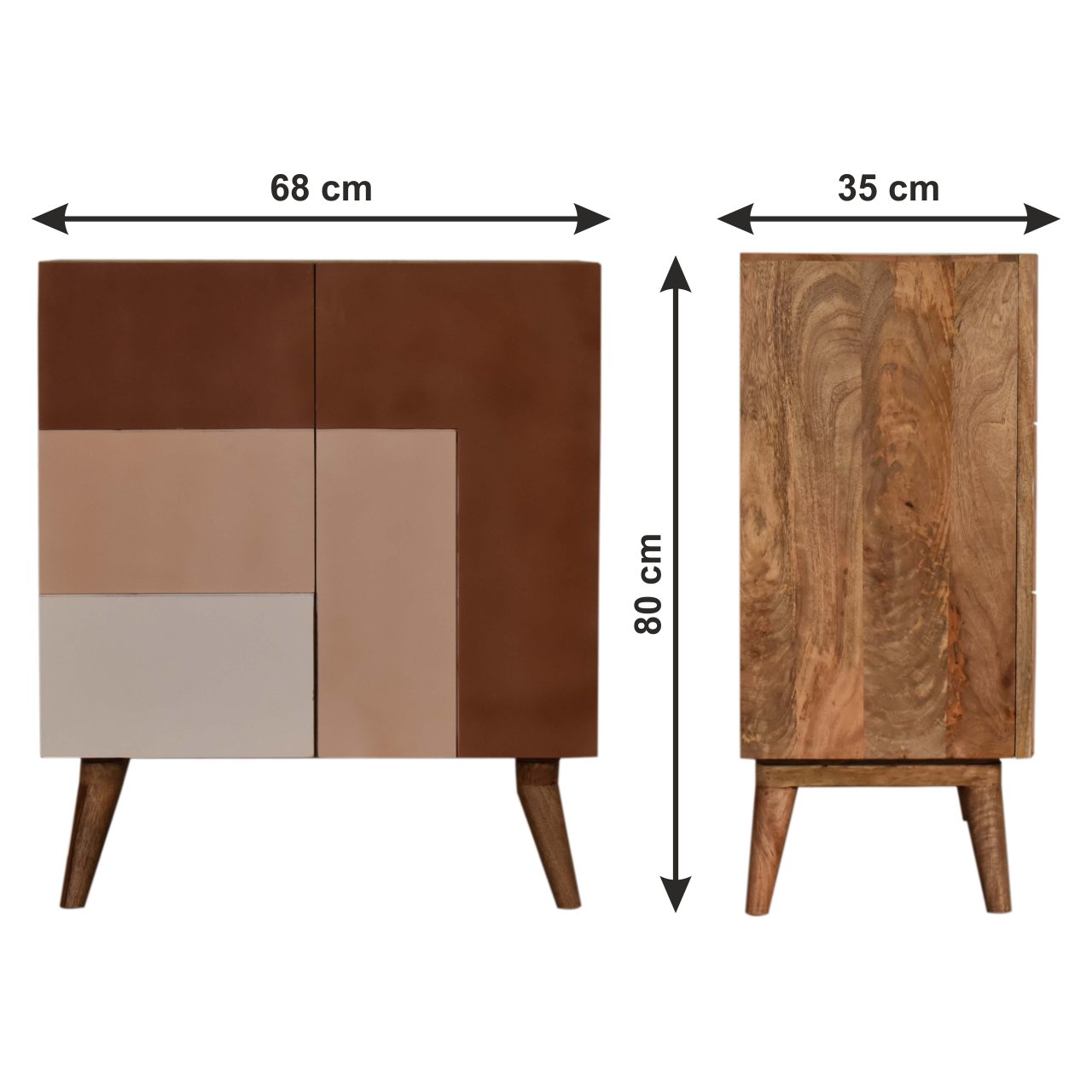 Size chart for Quebec Brown Cabinet