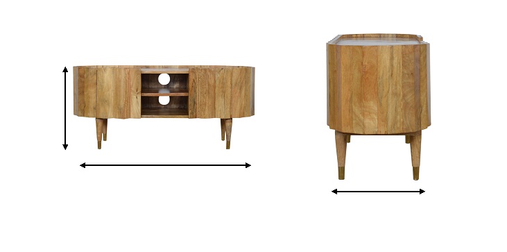 Size chart for Ridged Media Unit