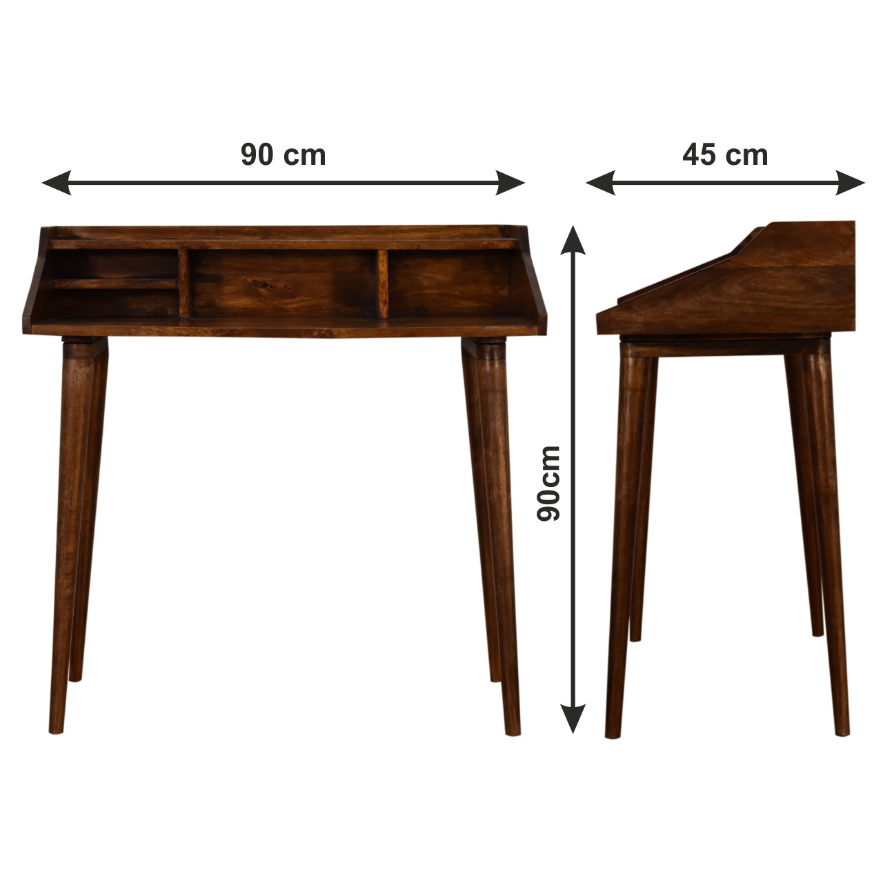 Size chart for Chestnut Multi Drawer Writing Desk