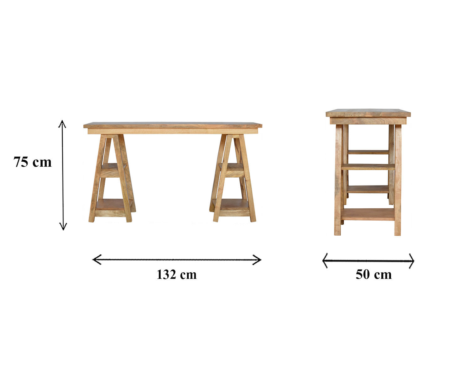 Size chart for Trestle Retail Open Display Unit Chest of Drawers