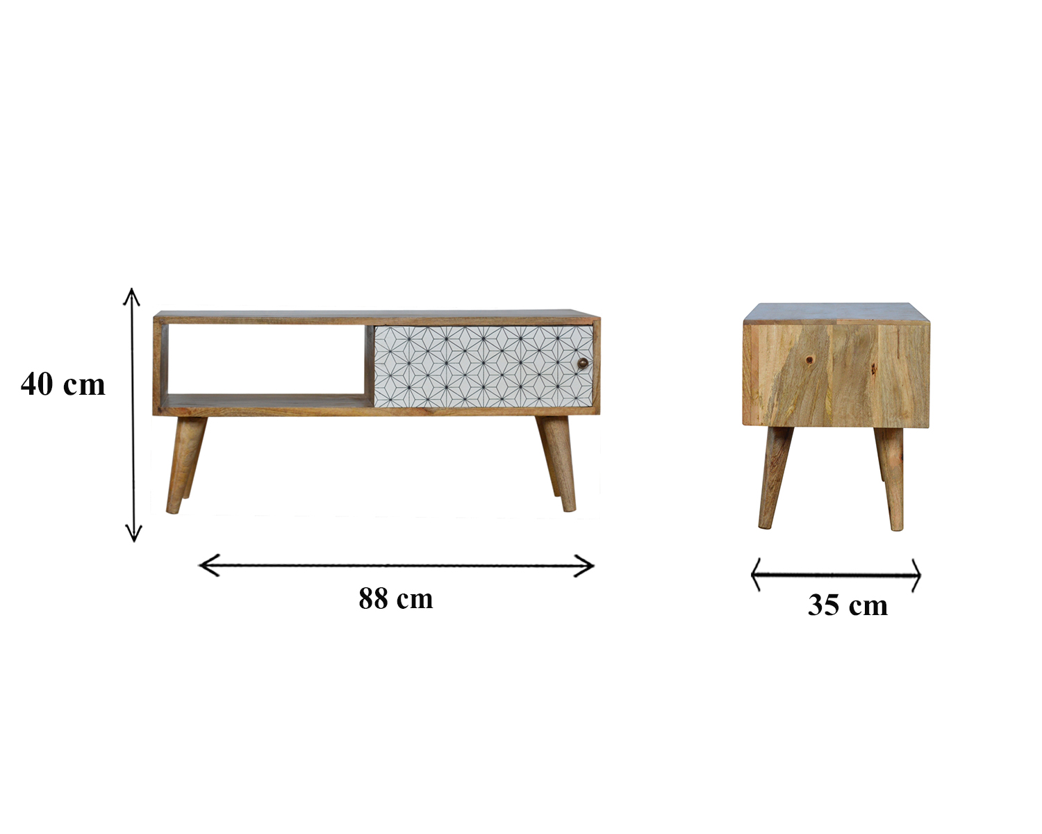 Size chart for Prima Sliding Door TV Media Unit