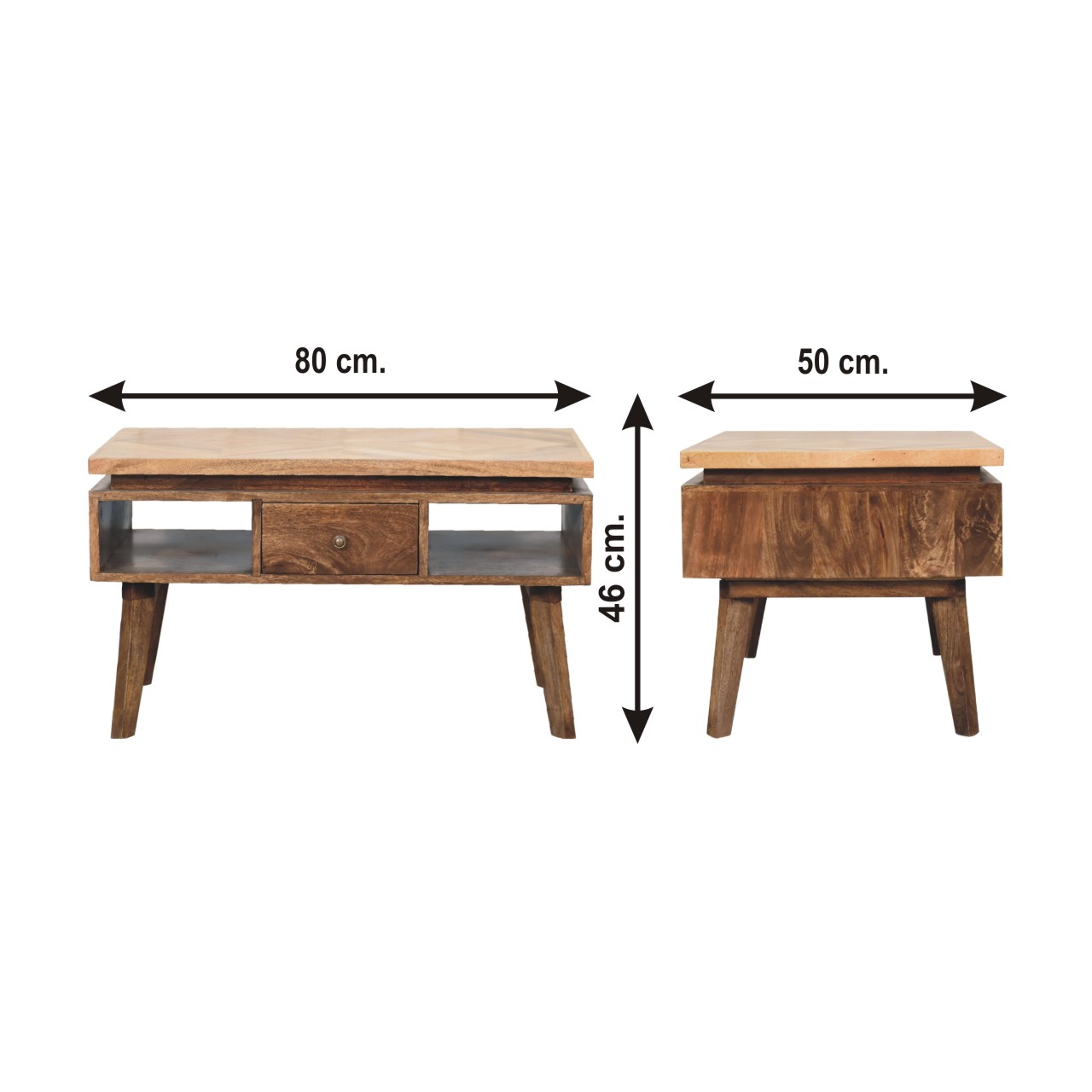 Size chart for Classic Grey Granary Coffee Table