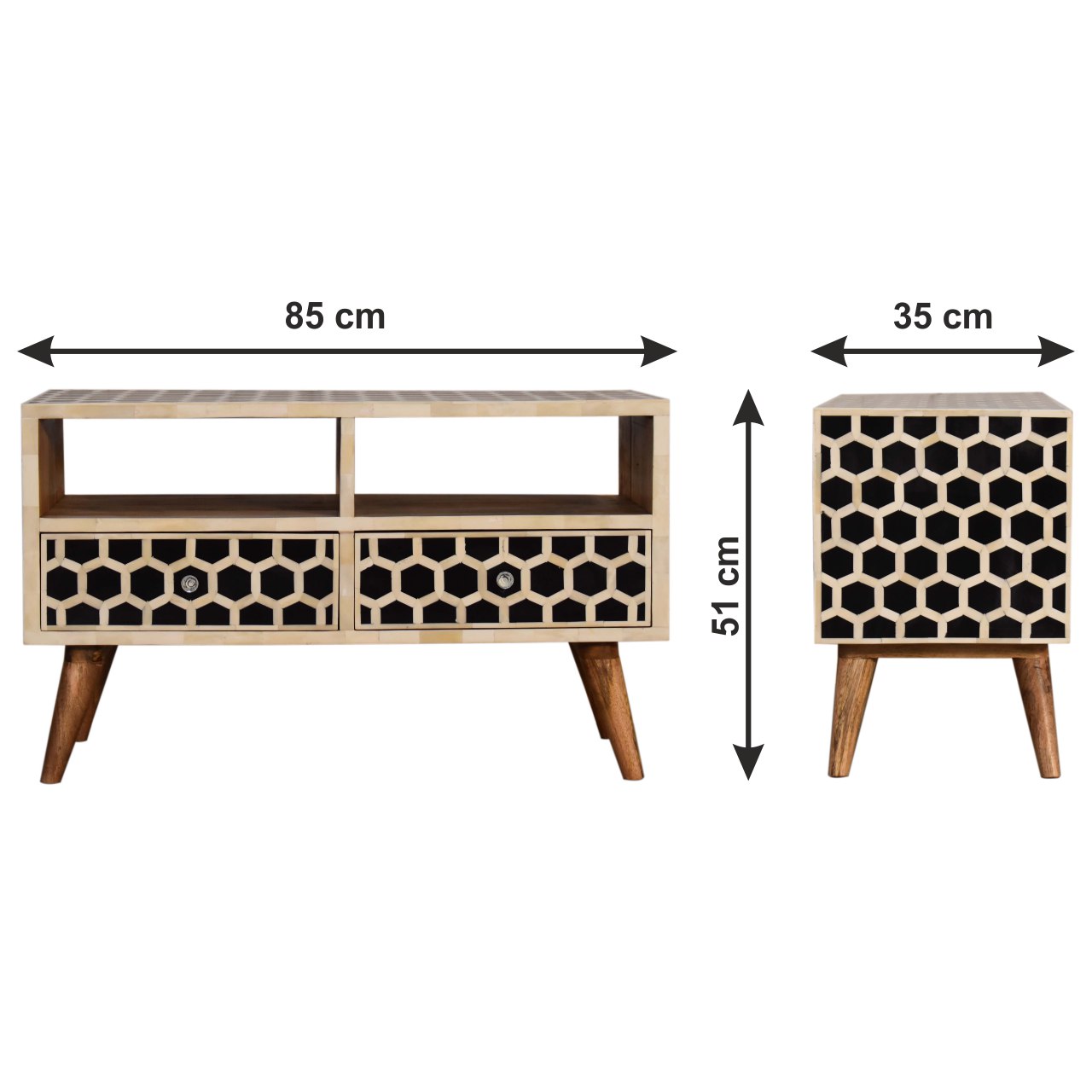 Size chart for Honeycomb Bone Inlay Media Unit