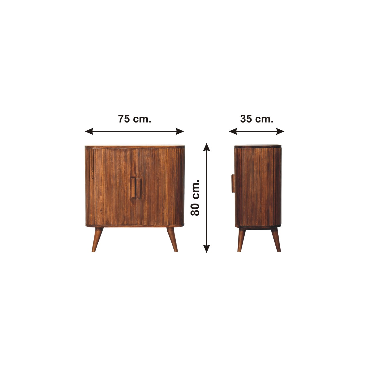 Size chart for Chestnut Stripe Cabinet