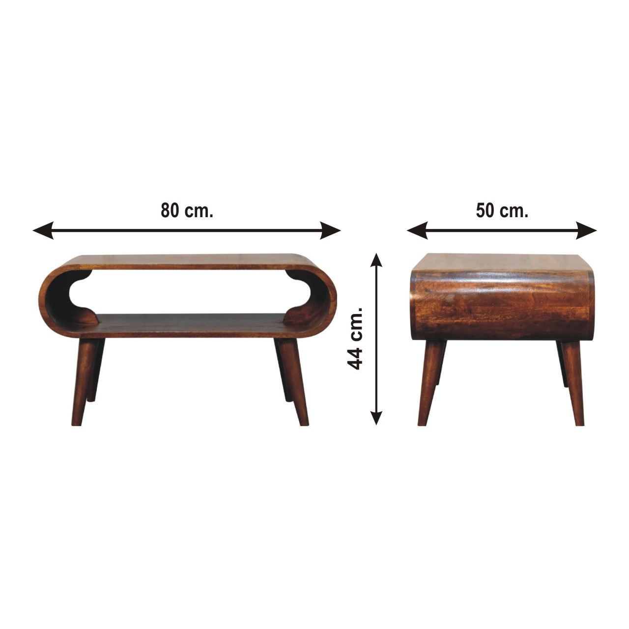 Size chart for Open Chestnut Coffee Table