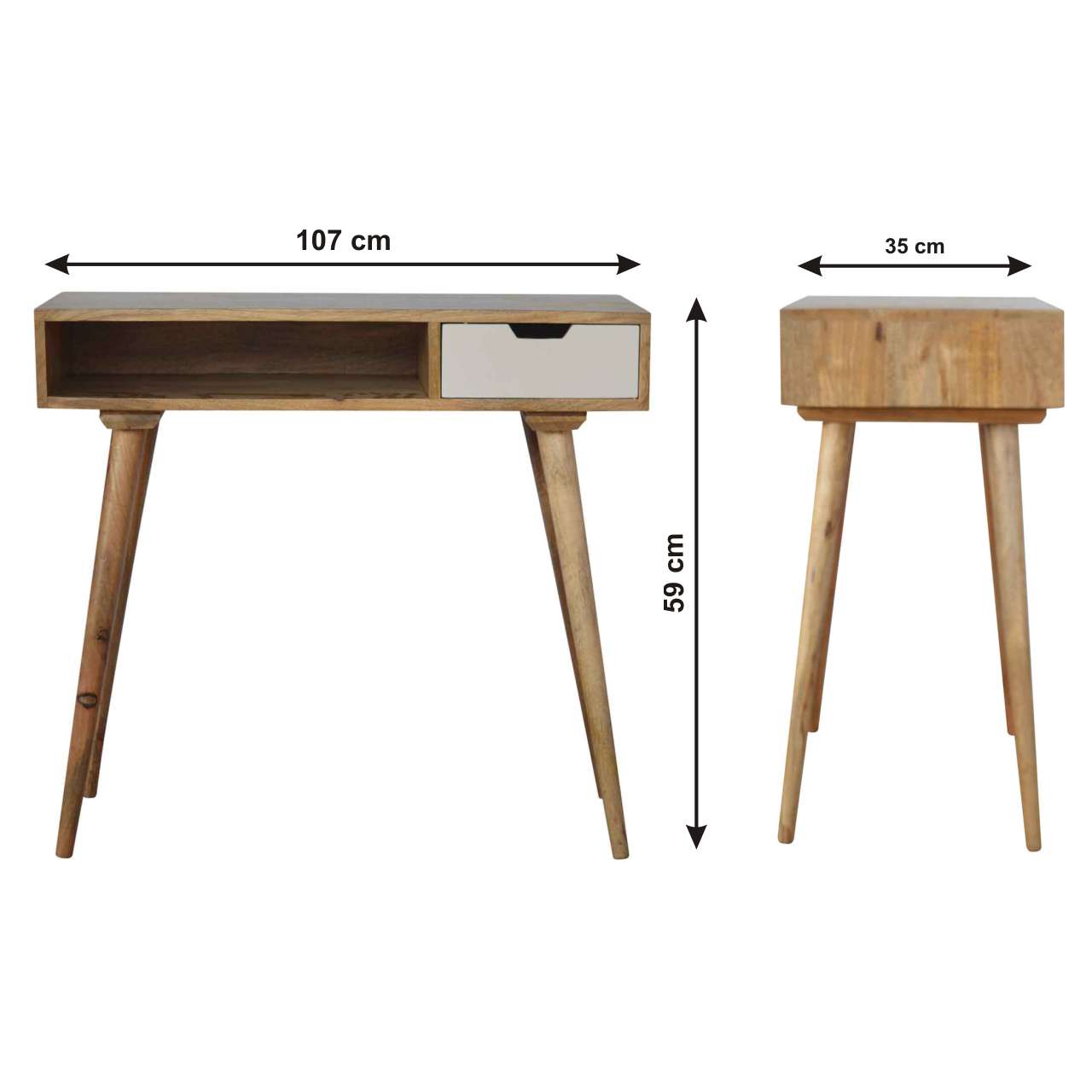 Size chart for White Drawer Writing Desk