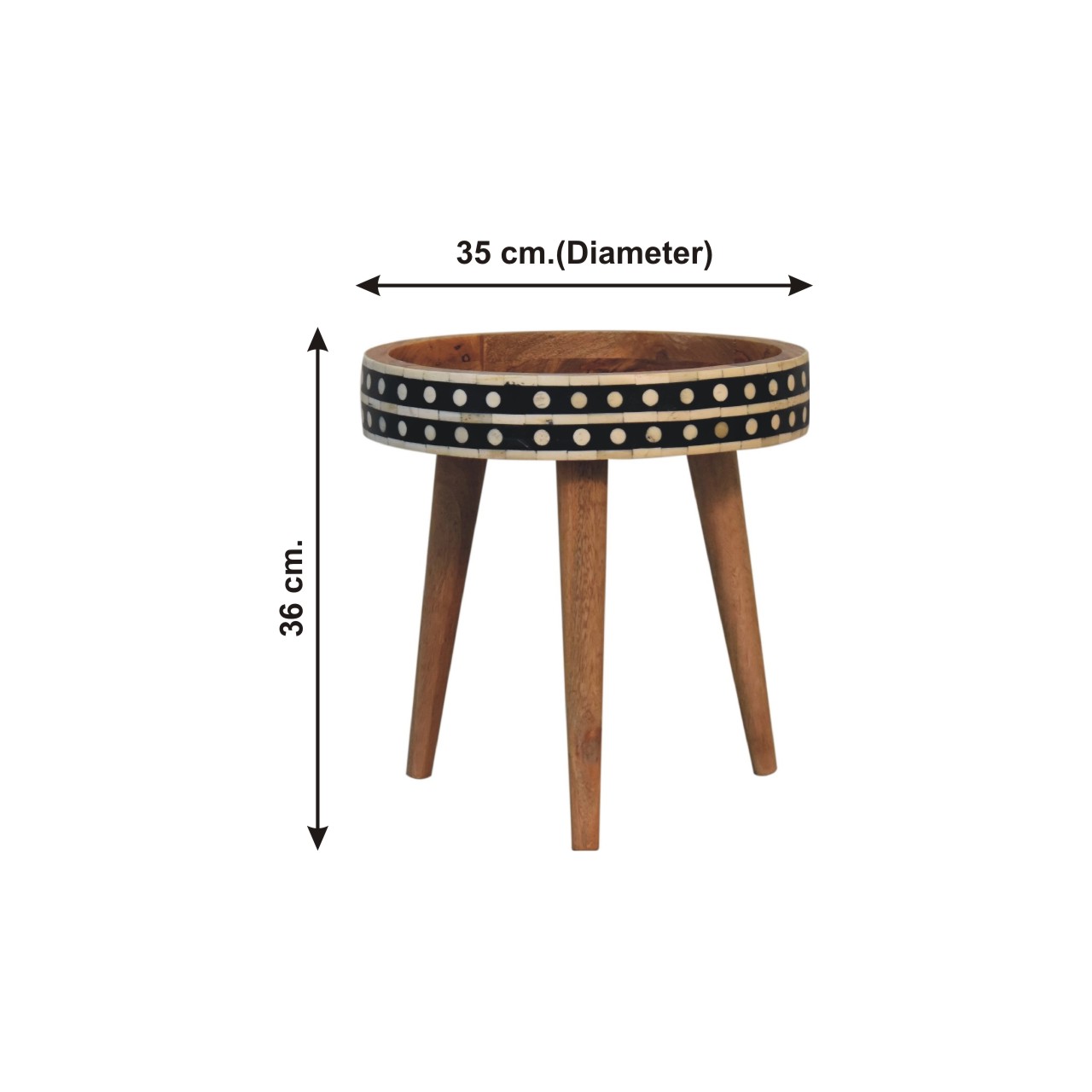Size chart for Mini Pattern Nordic End Table