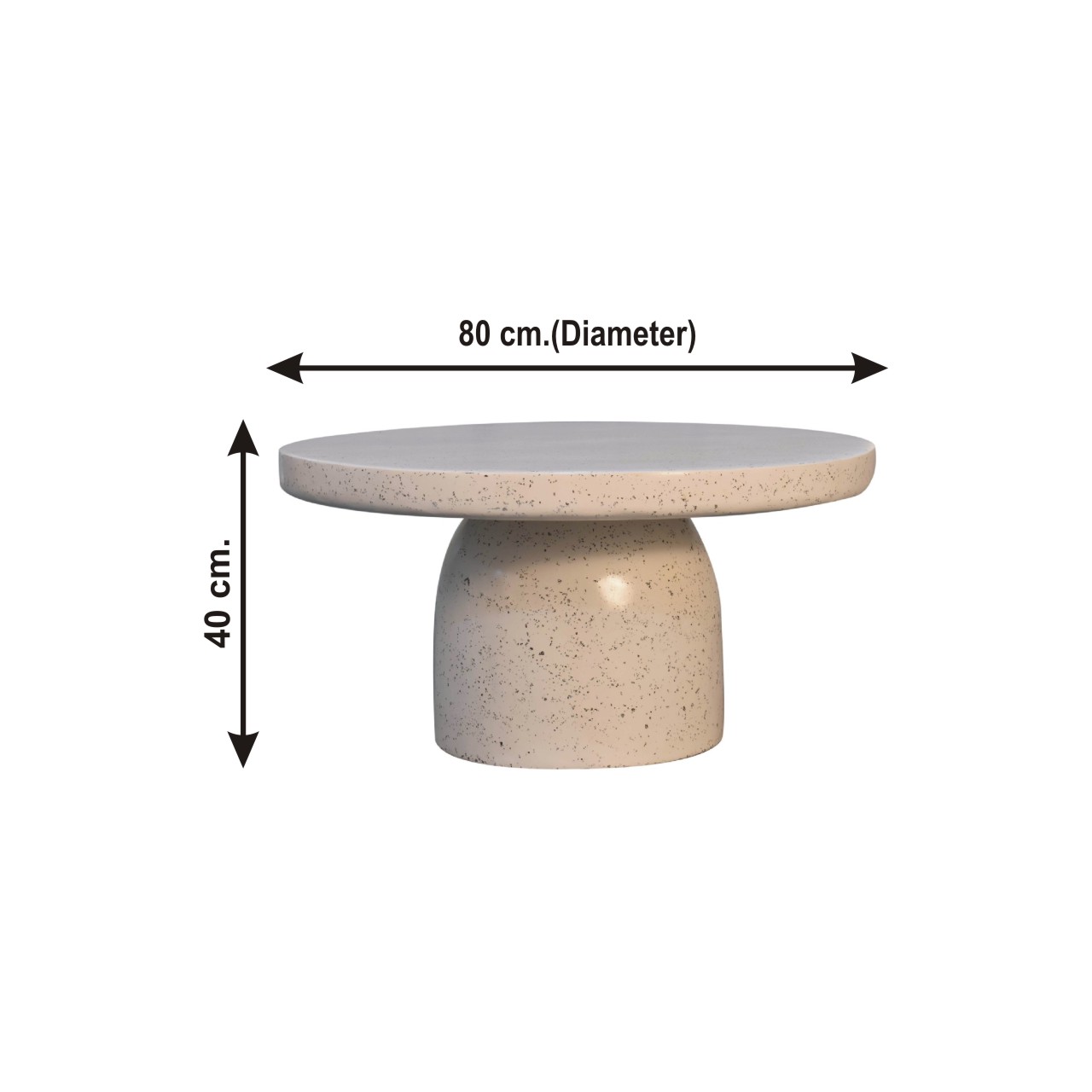 Size chart for Serenity Coffee Table