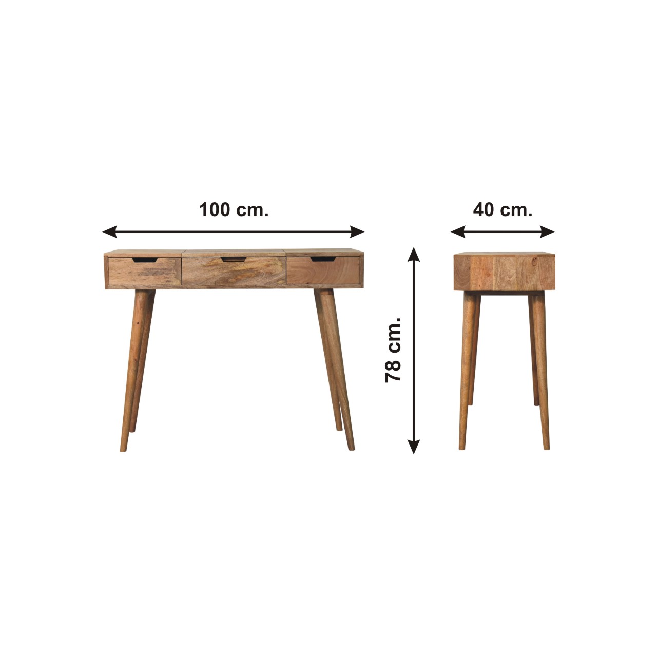 Size chart for Oak-ish Dressing Table