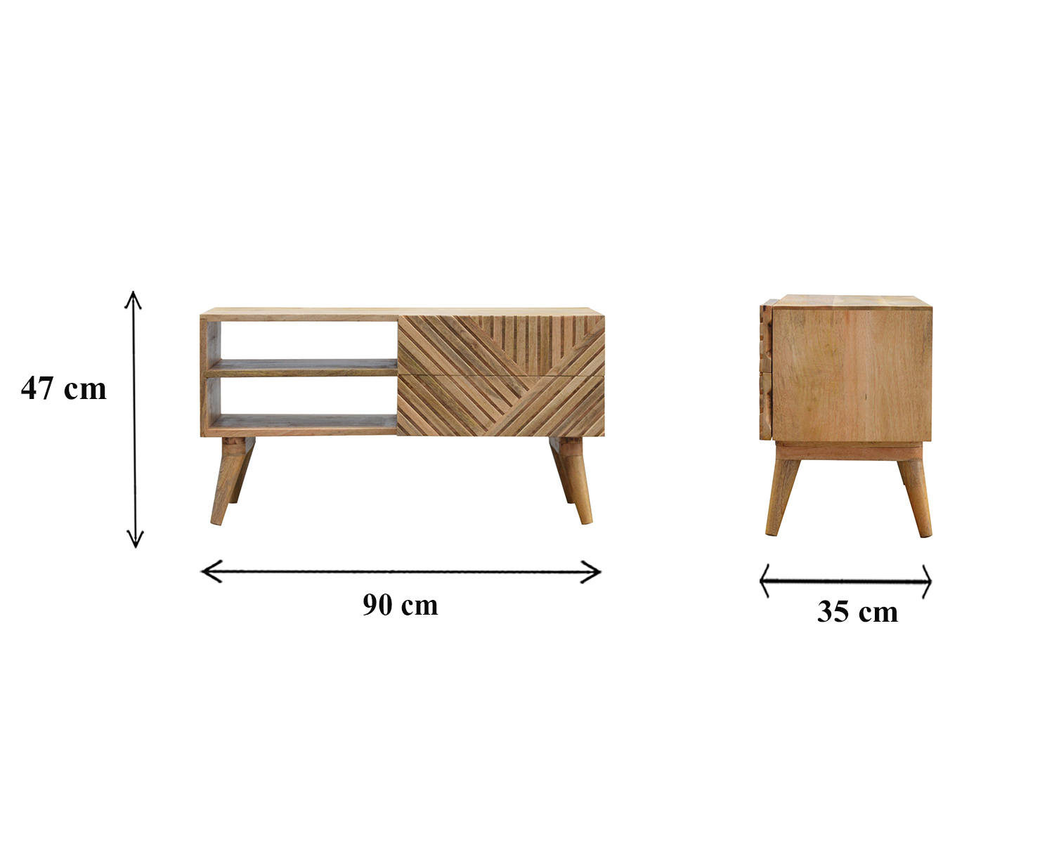 Size chart for Lille Media Unit