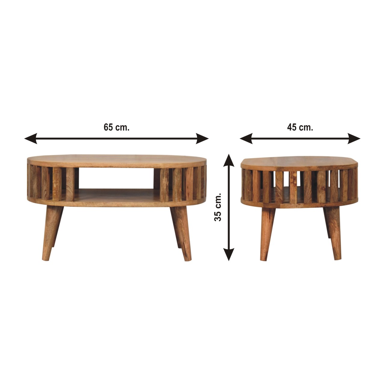 Size chart for Mini Ariella Coffee Table
