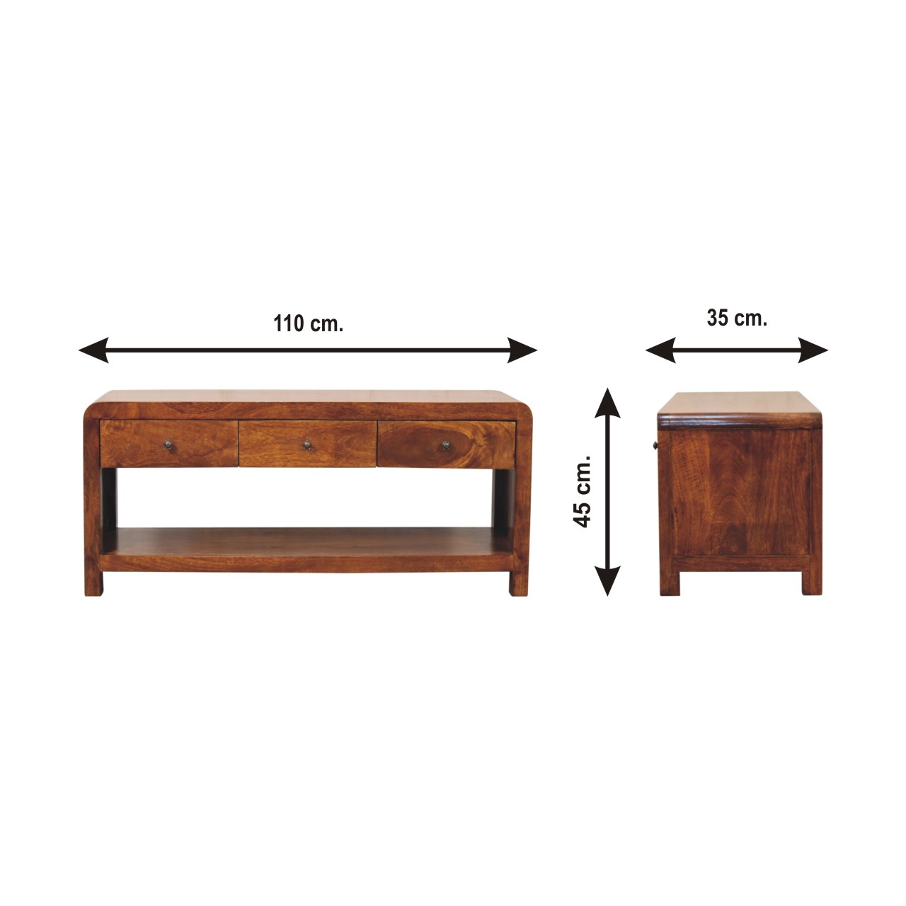 Size chart for Aspen Media Unit