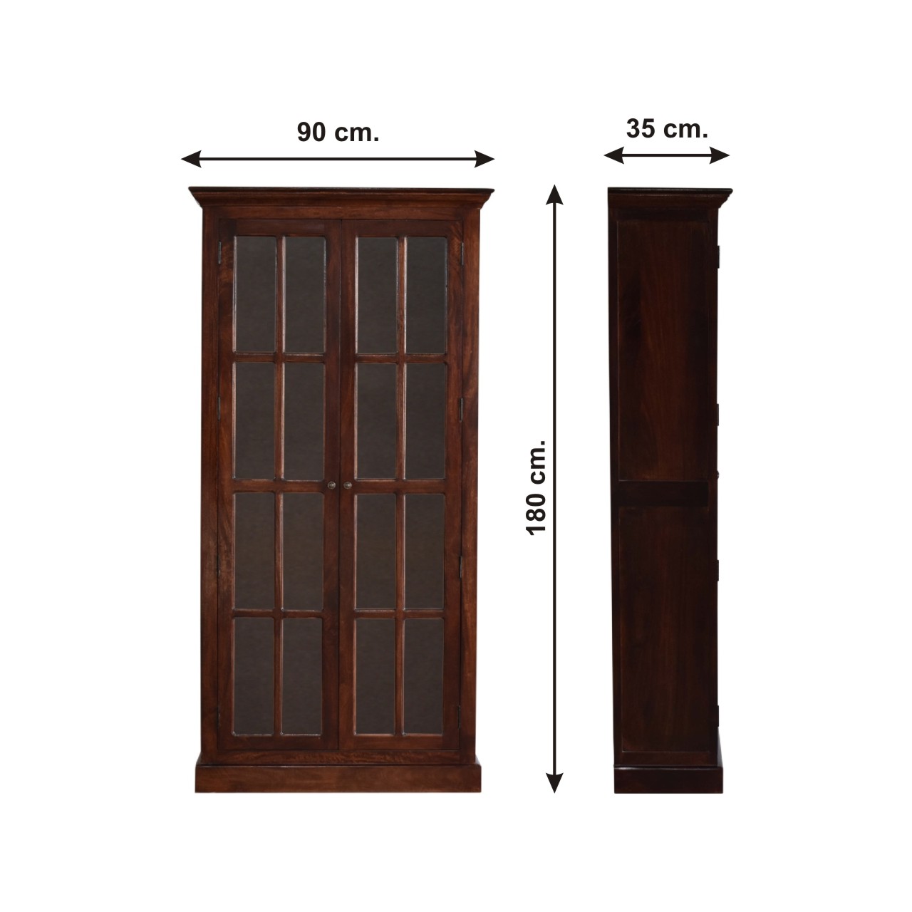 Size chart for Tall Cherry Glazed Cabinet