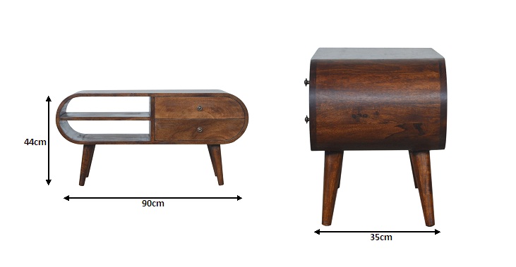 Size chart for Chestnut London Media Unit