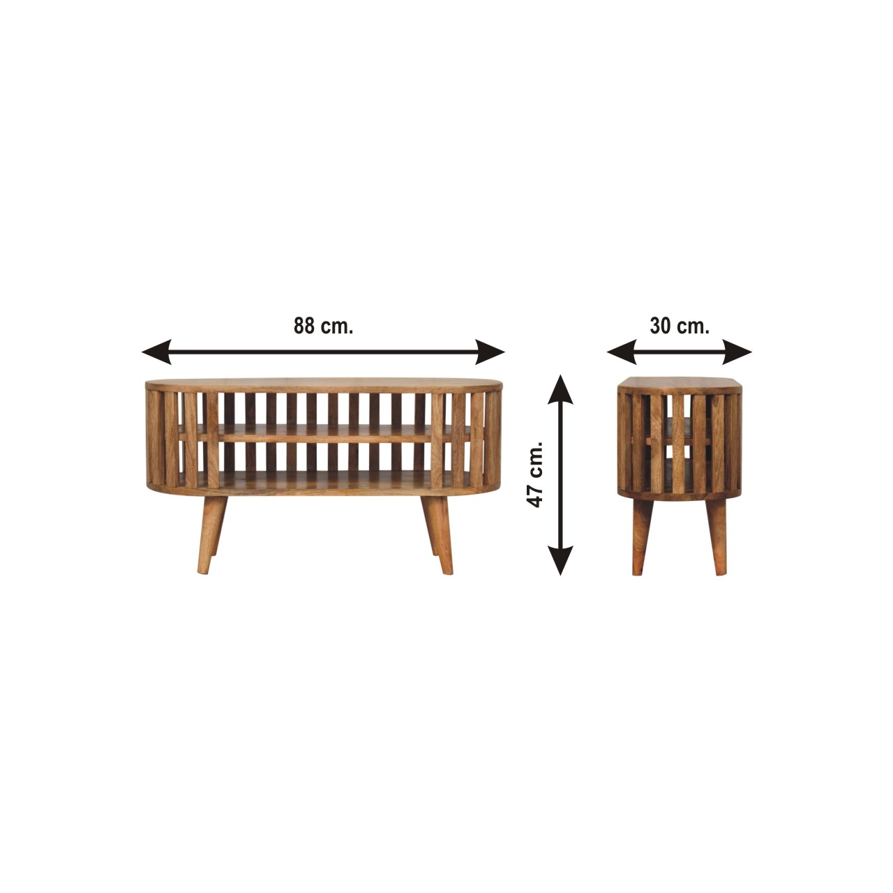 Size chart for Mini Ariella Media Unit