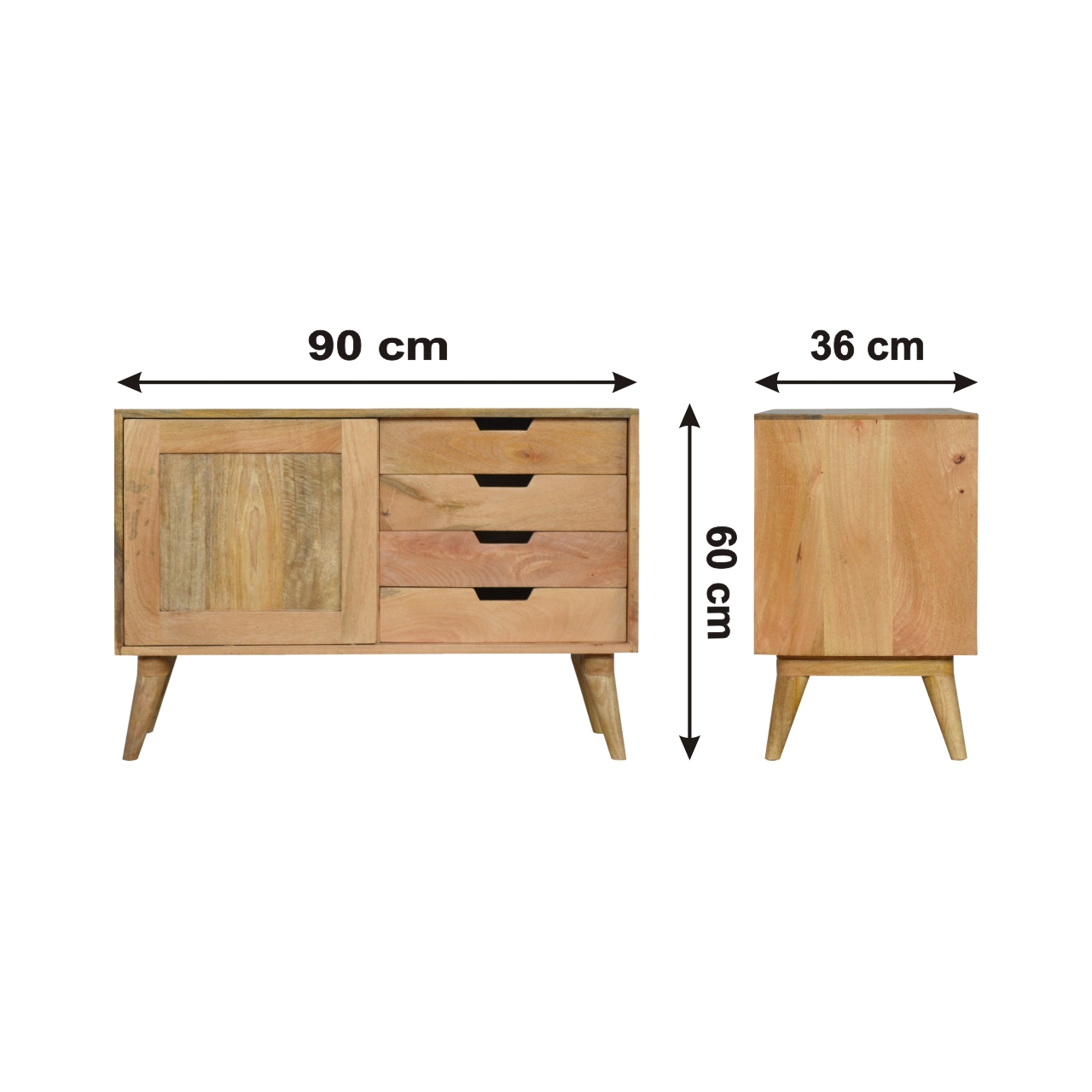 Size chart for Sliding Sideboard