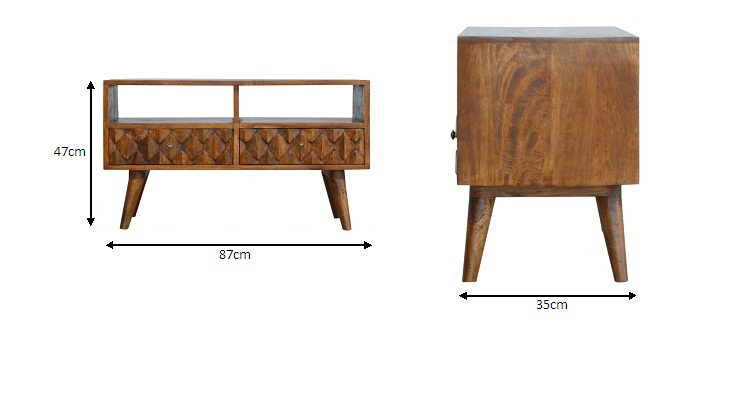 Size chart for Chestnut Pineapple Carve Media Unit