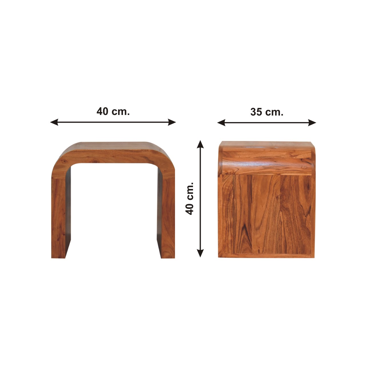 Size chart for Darcy End Table Accent Piece