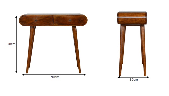 Size chart for Chestnut London Console Table