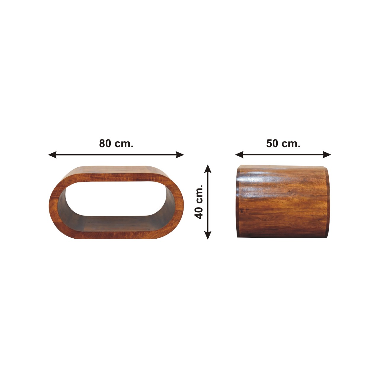 Size chart for Amaya Coffee Table