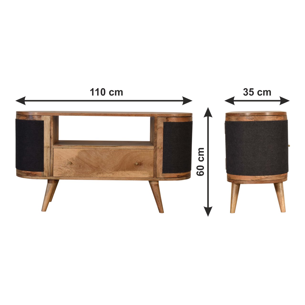 Size chart for Sofia Black Media Unit