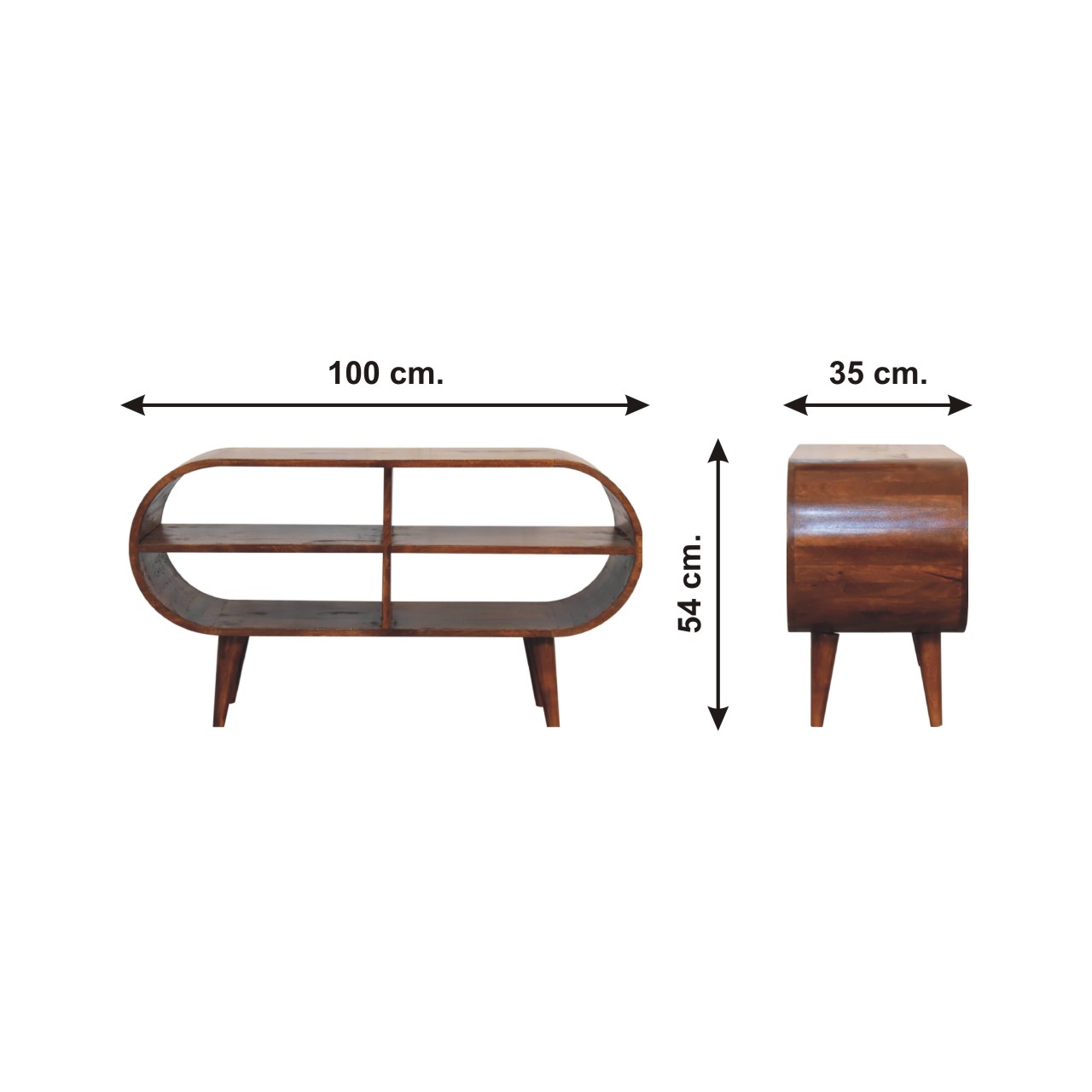 Size chart for Moda Chestnut Media Unit