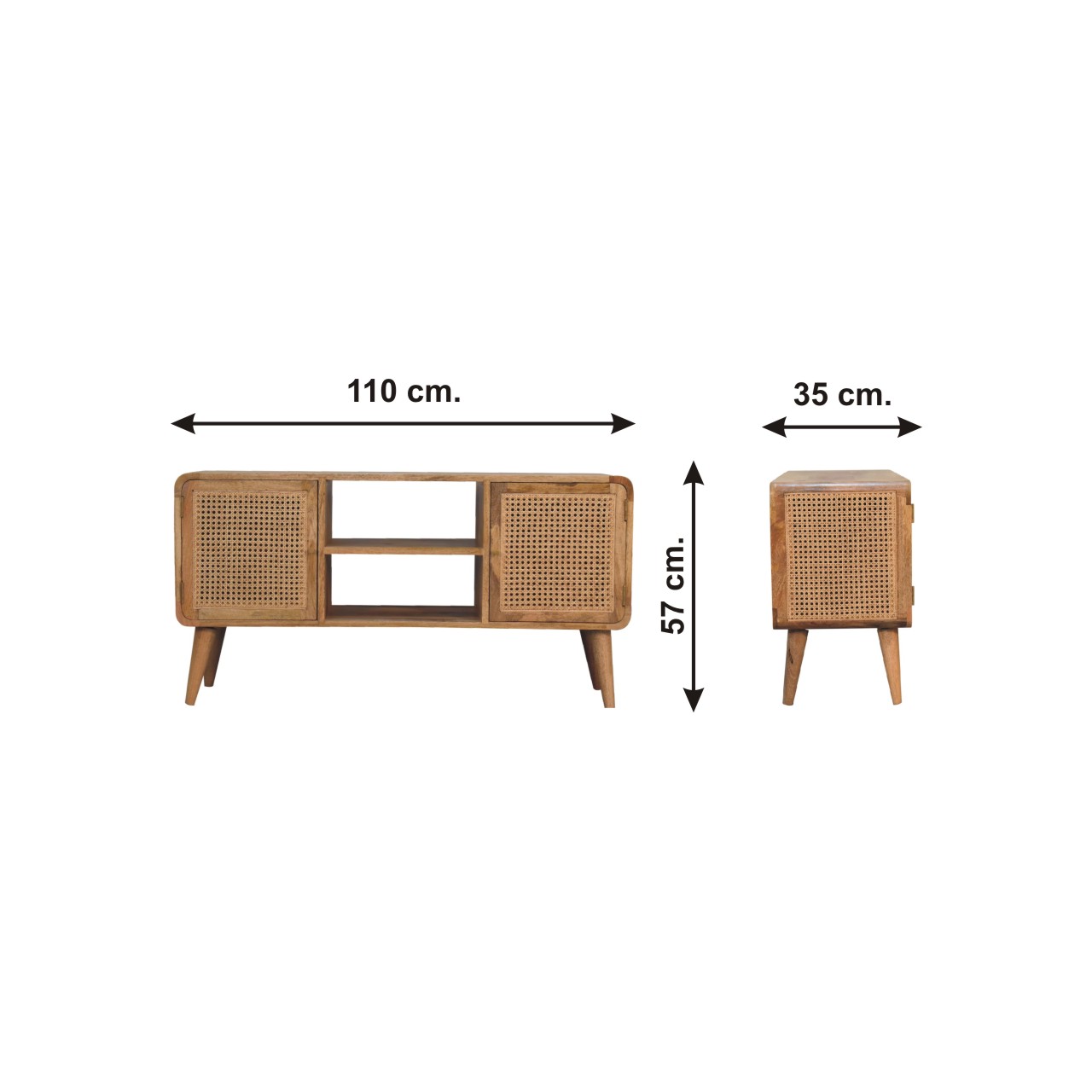 Size chart for Larrisa Woven TV Media Unit
