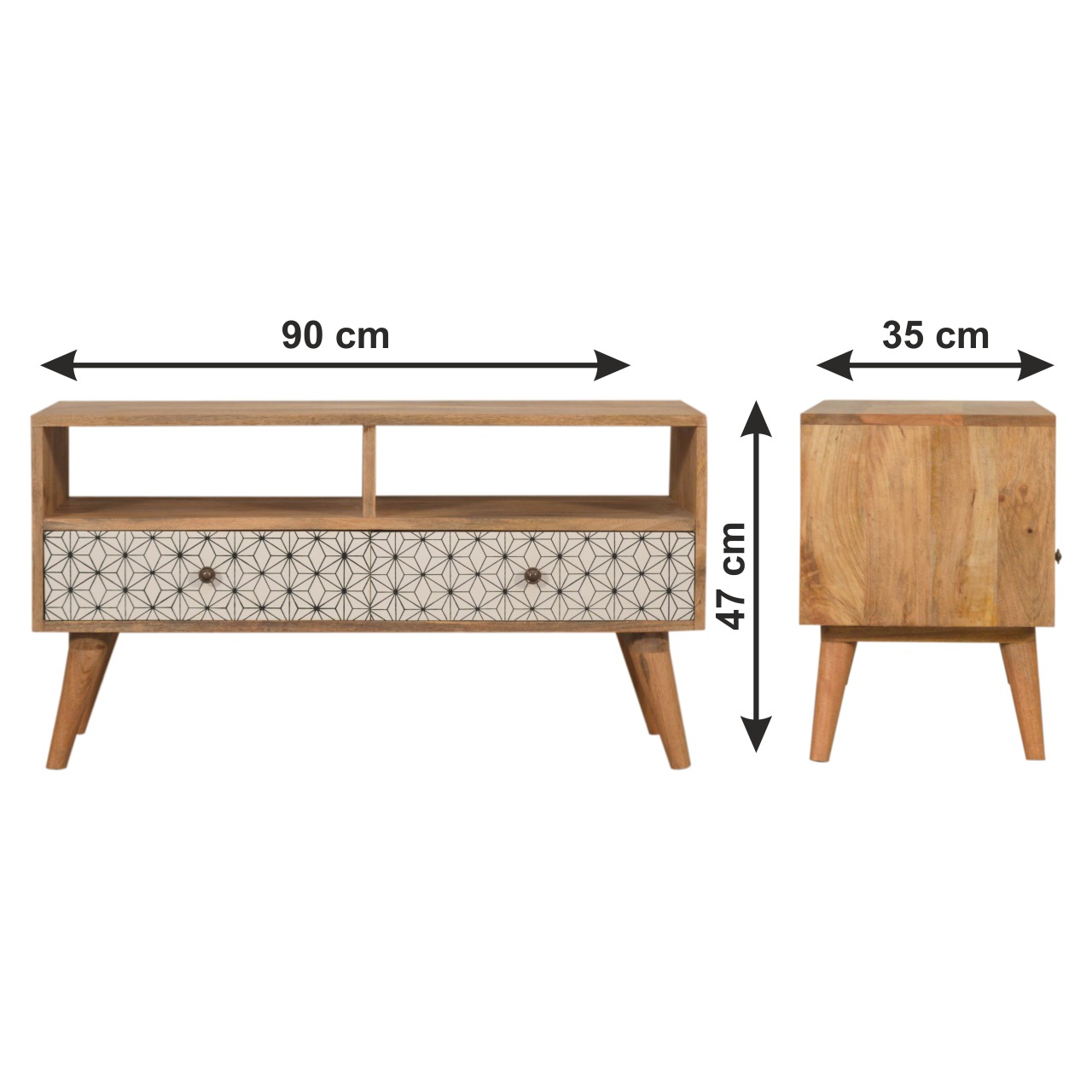 Size chart for Prima TV Unit