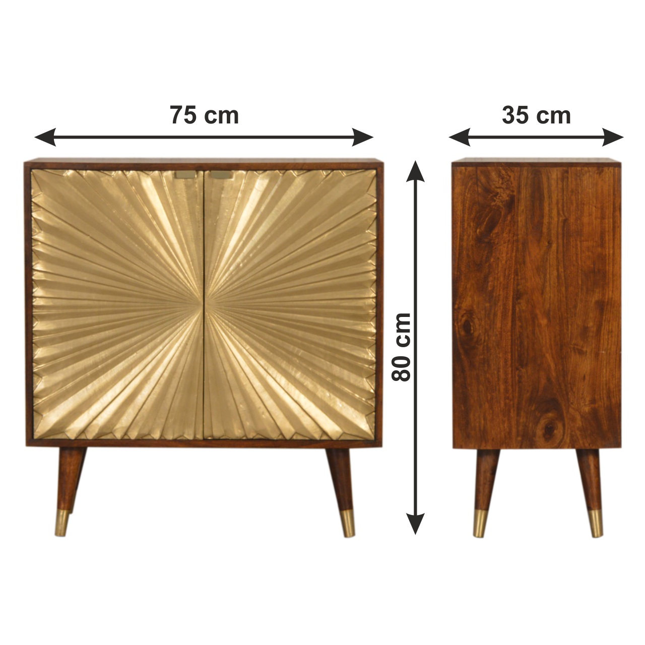 Size chart for Manila Gold Cabinet