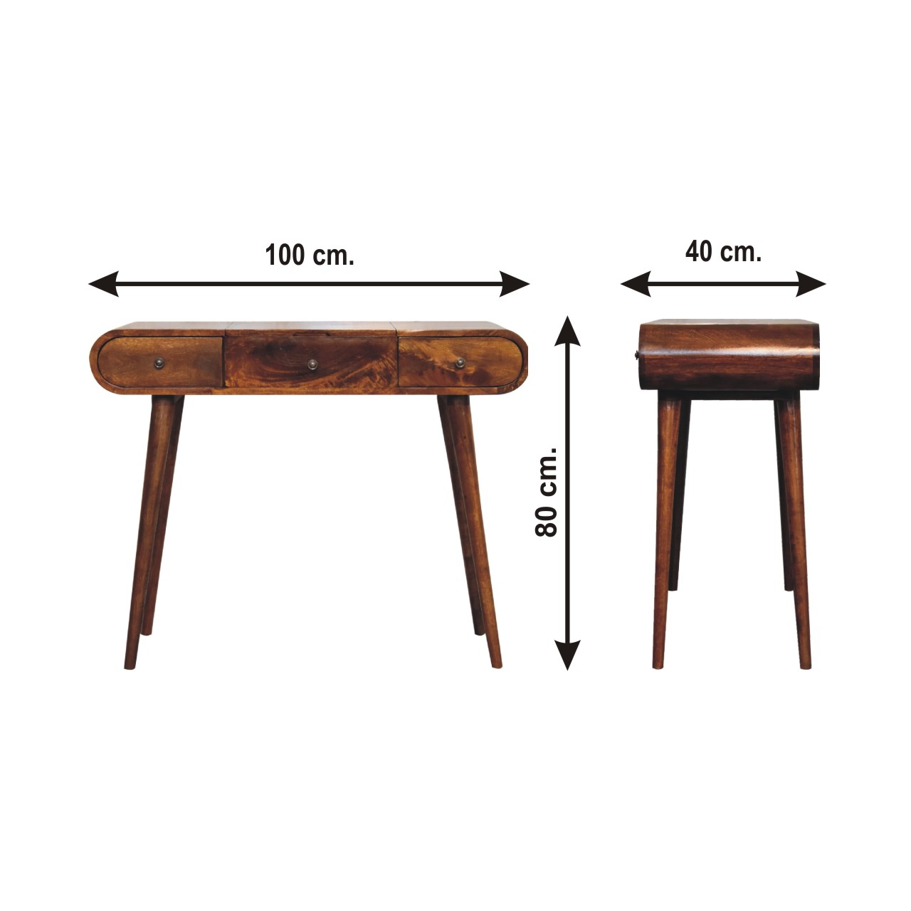 Size chart for Chestnut Mirror
