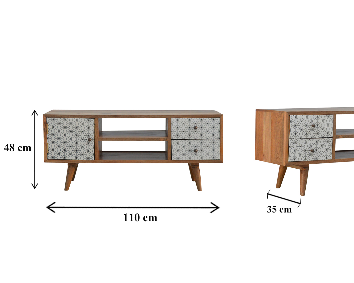 Size chart for Prima Entertainment Unit
